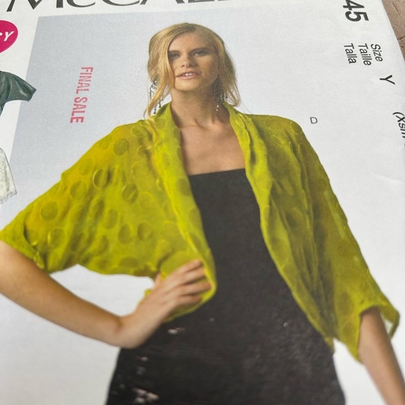 McCalls M6845 for wraps and jackets - exsm- sm- med- uncut - Picture 2 of 9